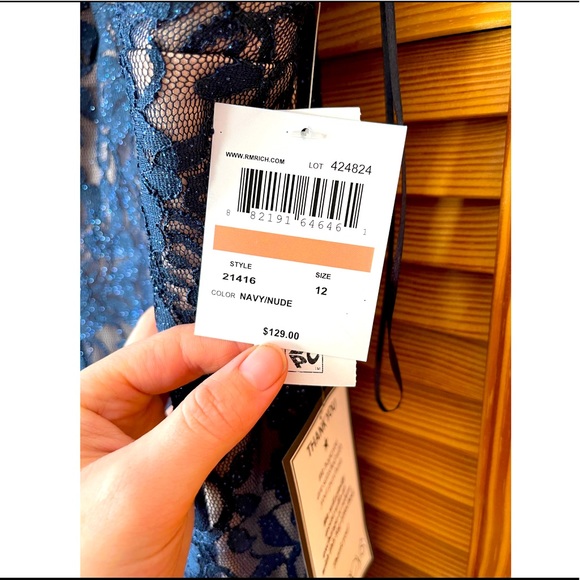 Navy R&M Richards Dress - Picture 4 of 4